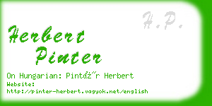 herbert pinter business card